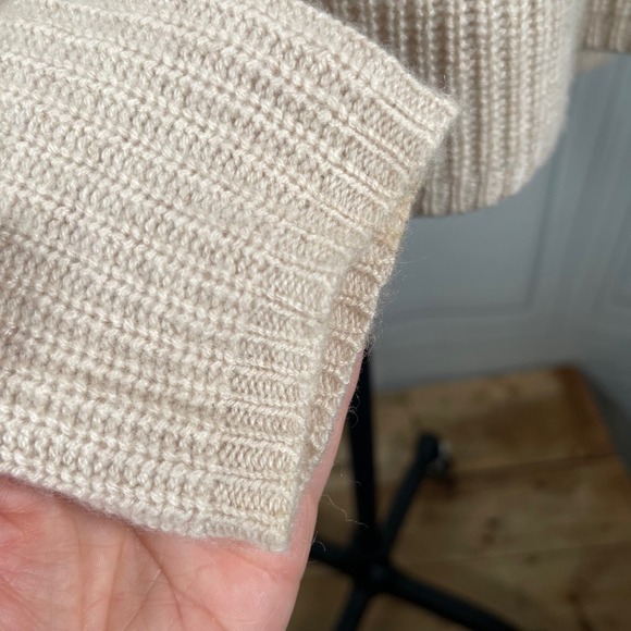 Jenni Kayne - Cashmere Fisherman Sweater - Oatmeal - Small - Picture 4 of 13